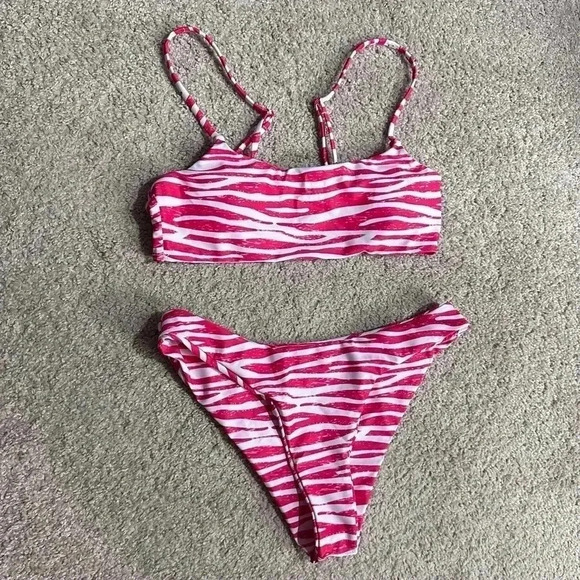 NWOT! PINK & WHITE Women’s Small Top & Bottom - Picture 6 of 7